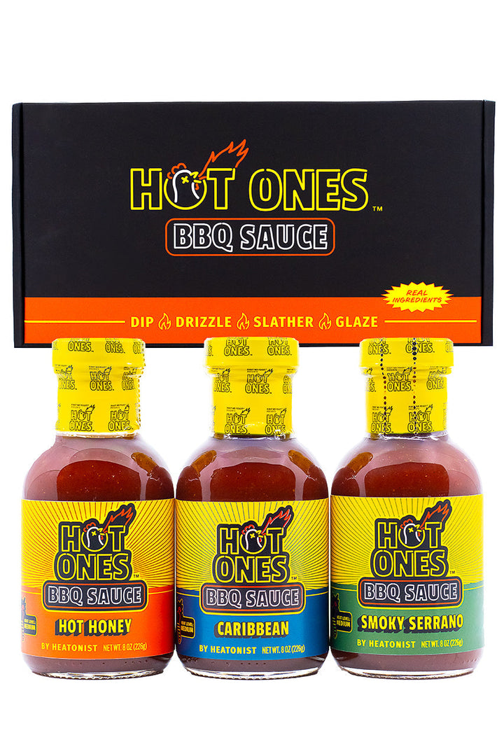 Hot Ones BBQ Trio Pack (Hot Honey / Caribbean / Smoked Serrano) Z7