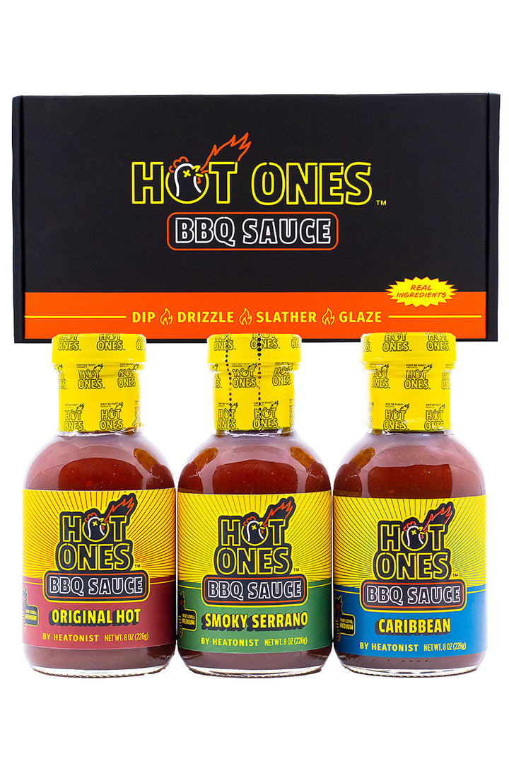 Hot Ones BBQ Trio Pack (Original / Smoked Serrano / Caribbean) T6